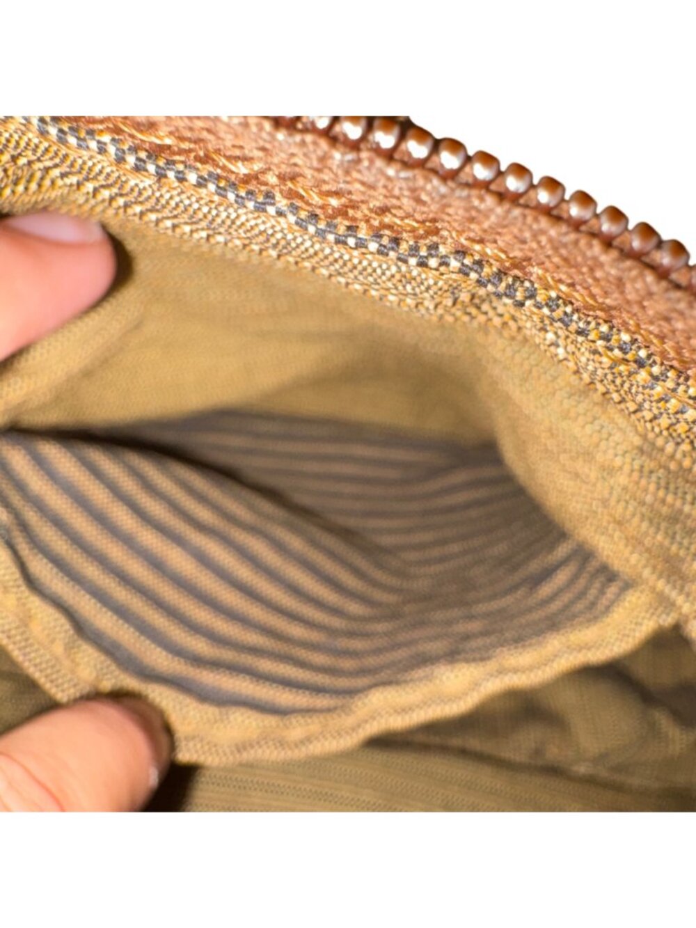 Vintage Tan Brown Genuine Leather Hobo Shoulder Bag Slouchy Boho Purse - Picture 7 of 11